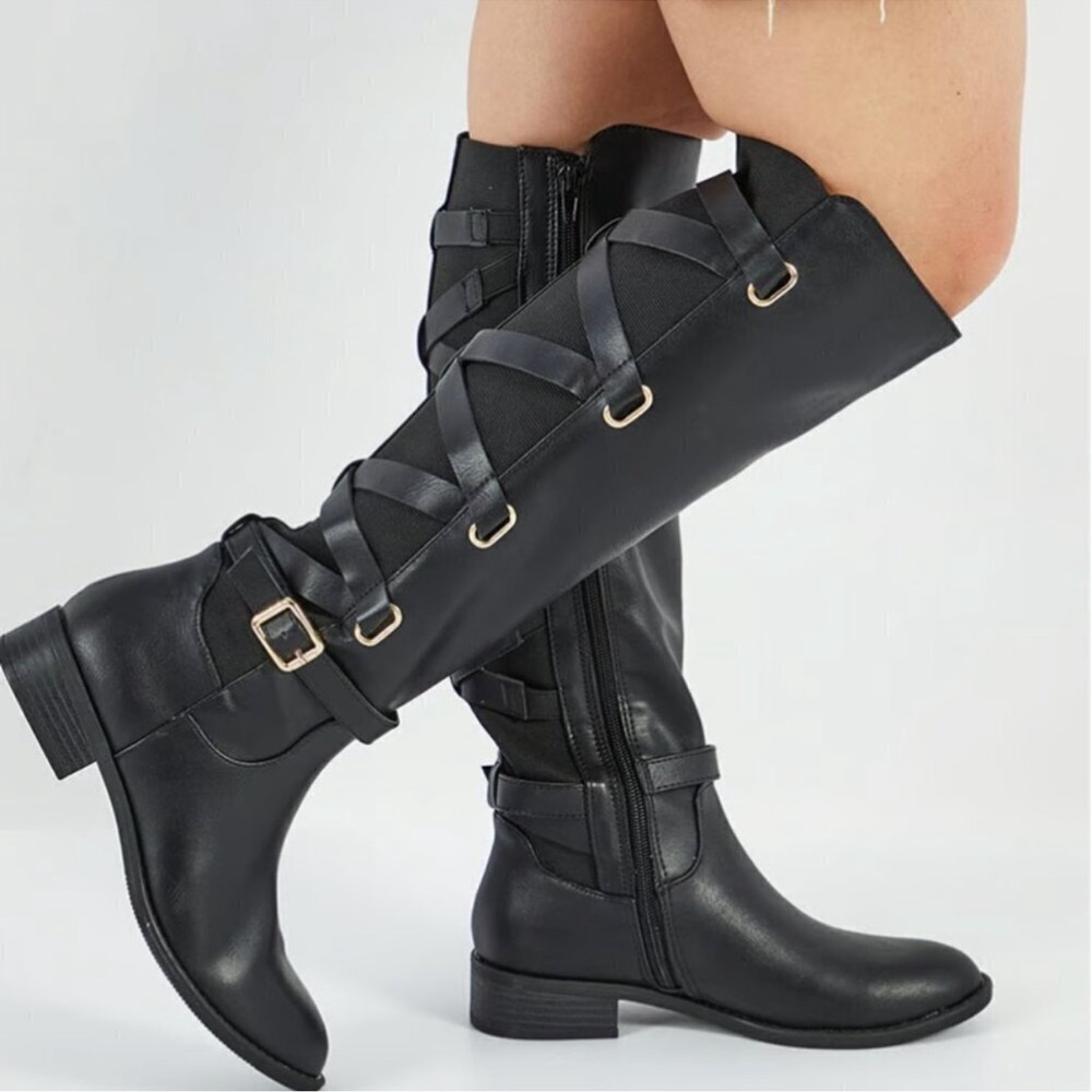 Thalia Sodi Black Veronika riding boots Knee-High Boots NWT 7
